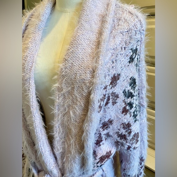Free People Lavender Floral Cardigan - Picture 4 of 5